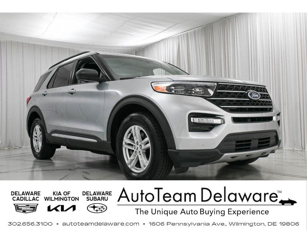 Iconic Silver Metallic 2020 Ford Explorer SUV / Crossover All-Wheel Drive Automatic