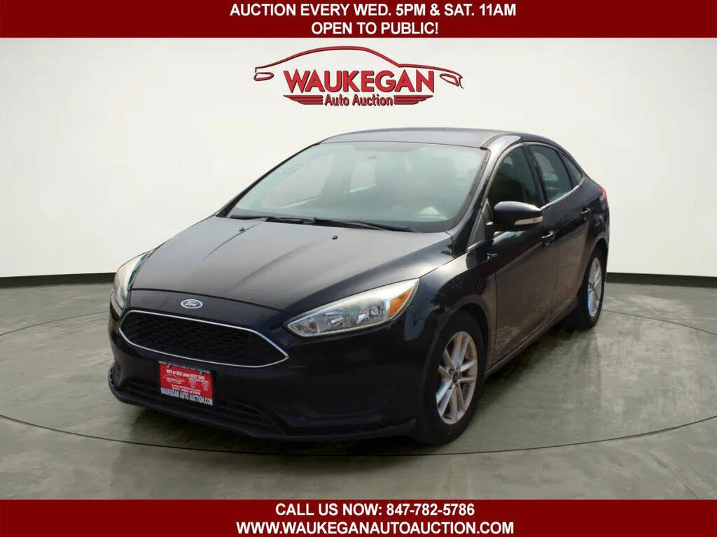 Black 2015 Ford Focus Sedan Front-Wheel Drive 6-Speed Automatic