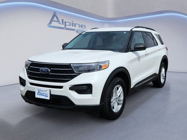 White Metallic 2023 Ford Explorer SUV / Crossover All-Wheel Drive Automatic
