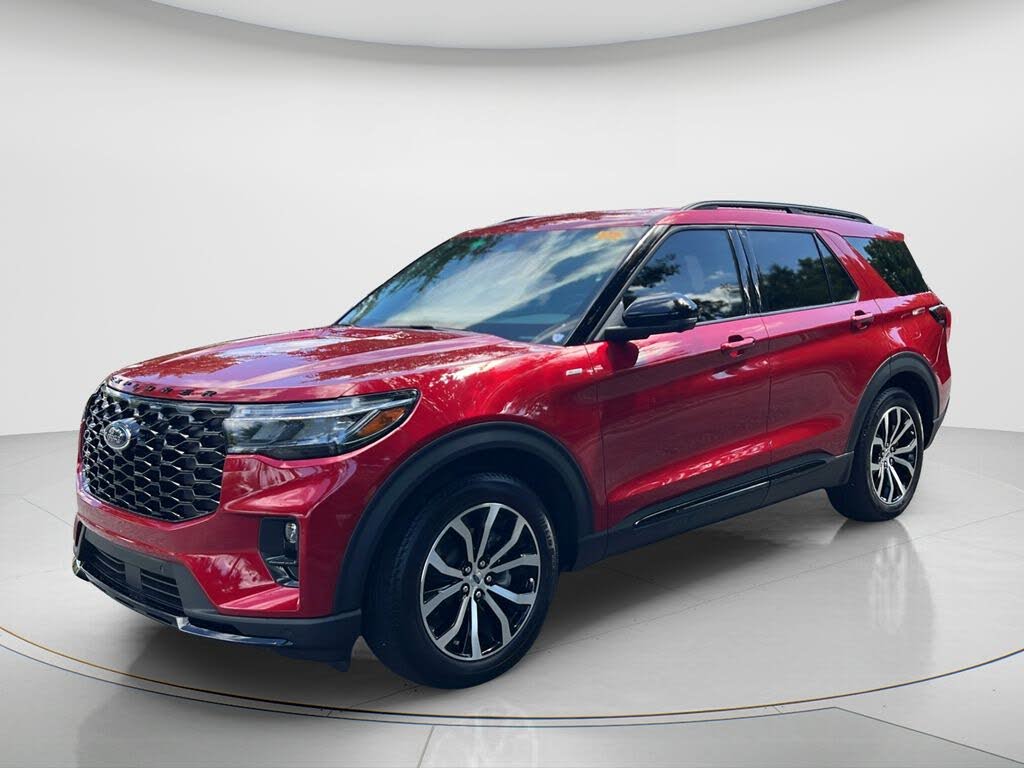 Red Metallic 2025 Ford Explorer SUV / Crossover Rear-Wheel Drive Automatic