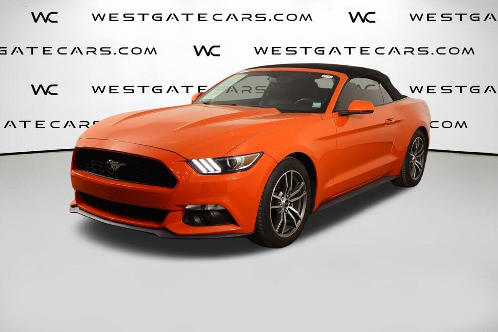 Competition Orange 2016 Ford Mustang Convertible Rear-Wheel Drive 6-Speed Automatic