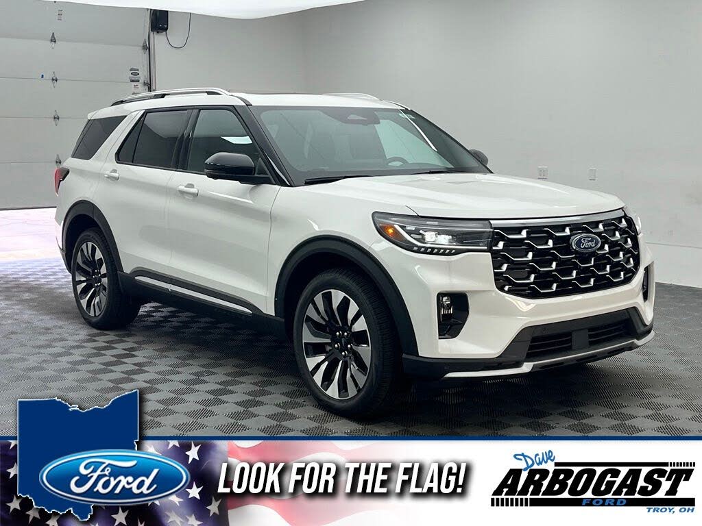 Star White Metallic Tri-Coat 2026 Ford Explorer SUV / Crossover All-Wheel Drive Automatic