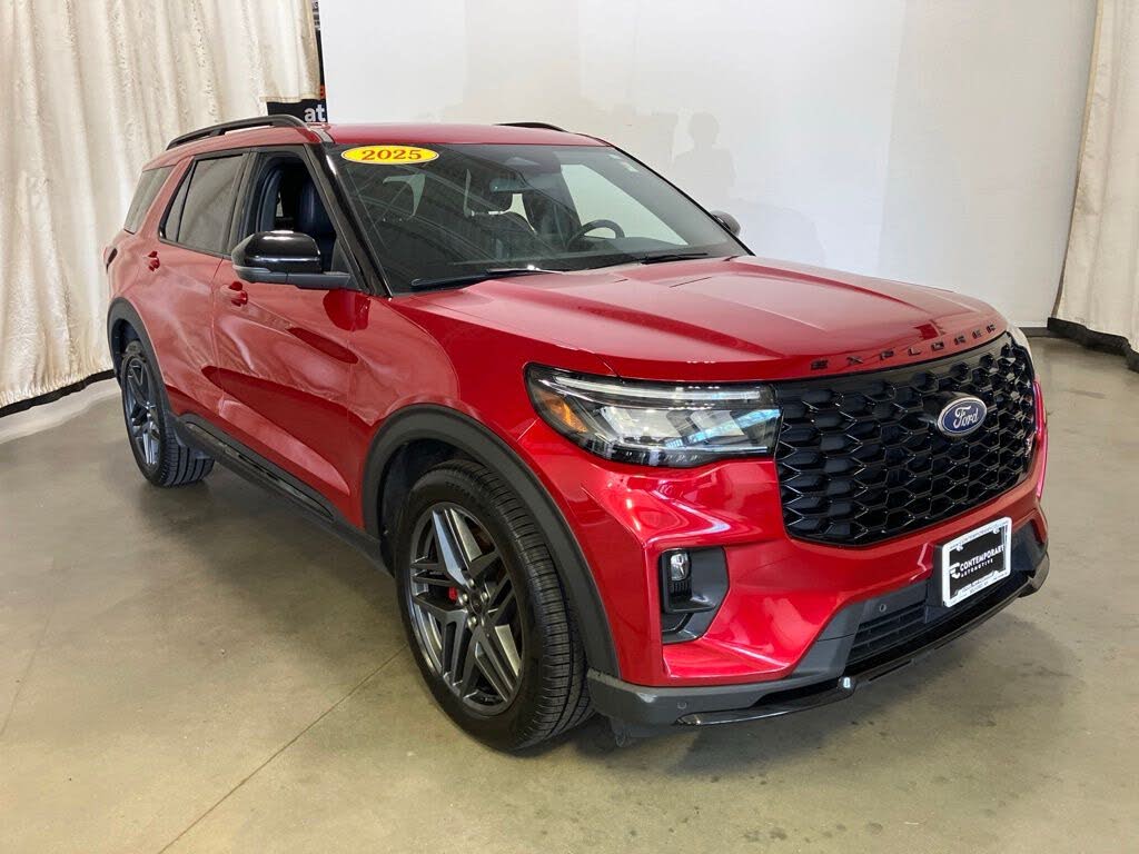 Red Metallic 2025 Ford Explorer SUV / Crossover All-Wheel Drive Automatic