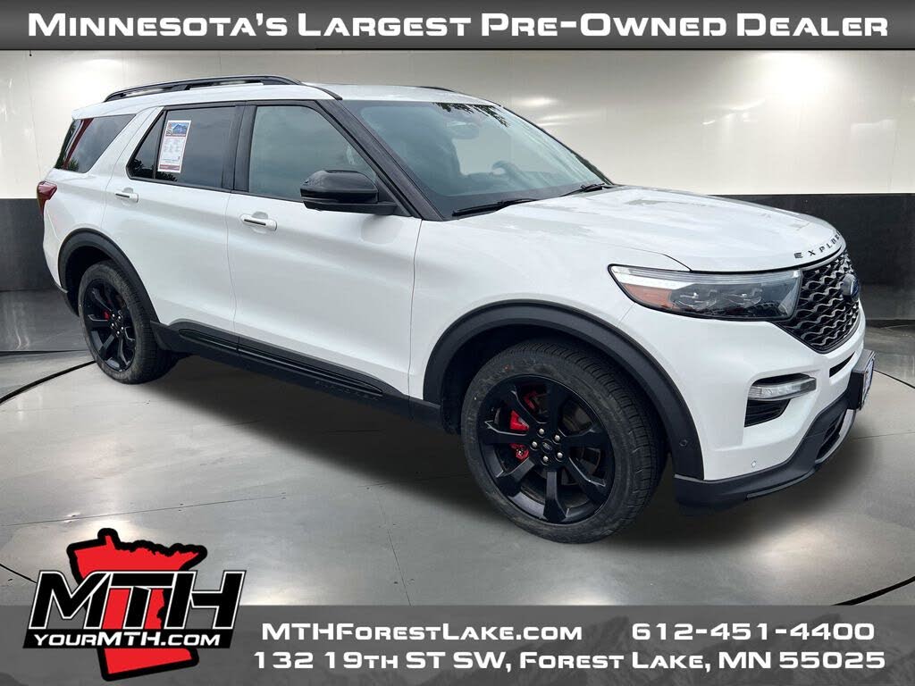 Star White Metallic Tri-Coat 2020 Ford Explorer SUV / Crossover All-Wheel Drive Automatic