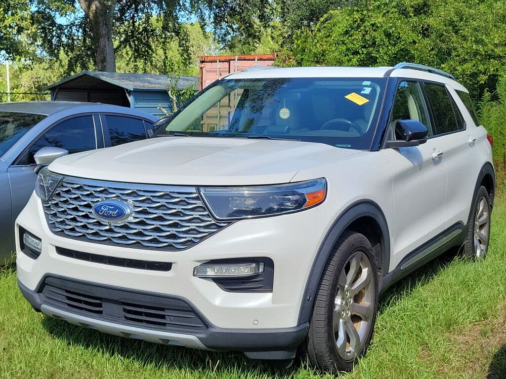 White Metallic 2020 Ford Explorer SUV / Crossover All-Wheel Drive Automatic