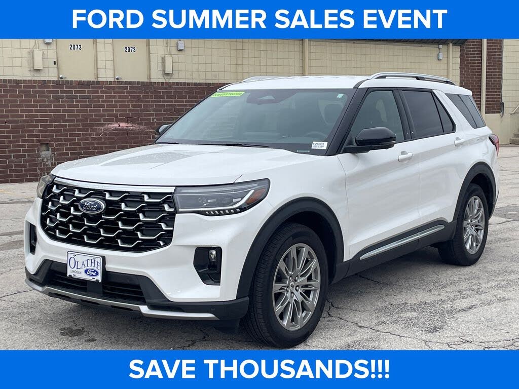 White Metallic 2026 Ford Explorer SUV / Crossover All-Wheel Drive Automatic