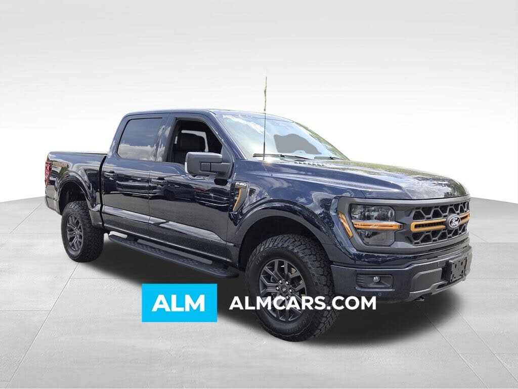 Blue 2025 Ford F-150 Pickup Truck Four-Wheel Drive Automatic