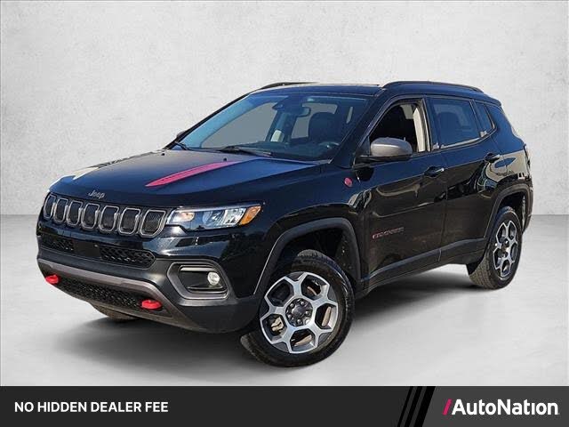 Diamond Black Crystal Pearlcoat 2022 Jeep Compass SUV / Crossover Four-Wheel Drive 9-Speed Automatic