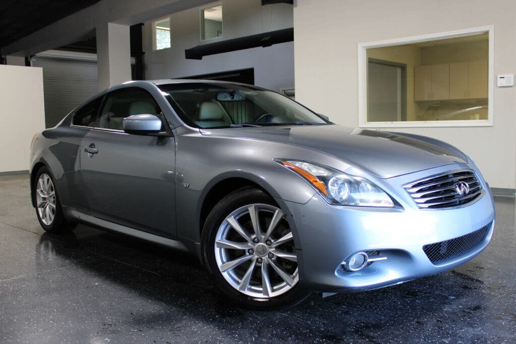 Blue 2015 INFINITI Q60 Coupe Rear-Wheel Drive 7-Speed Automatic