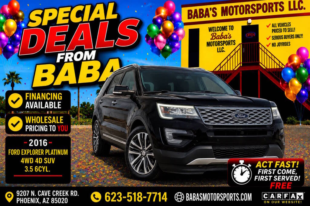 Black 2016 Ford Explorer SUV / Crossover All-Wheel Drive 6-Speed Automatic