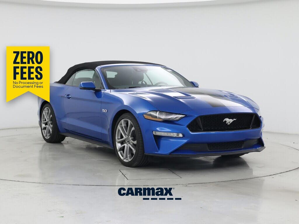 Blue 2021 Ford Mustang Convertible Rear-Wheel Drive Automatic