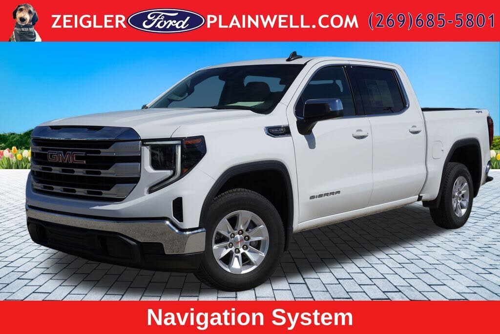 Summit White 2023 GMC Sierra 1500 Pickup Truck Four-Wheel Drive Automatic