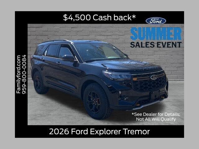 Agate Black Metallic 2026 Ford Explorer SUV / Crossover All-Wheel Drive Automatic