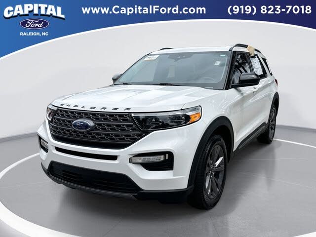 Star White Metallic Tri-Coat 2023 Ford Explorer SUV / Crossover All-Wheel Drive Automatic