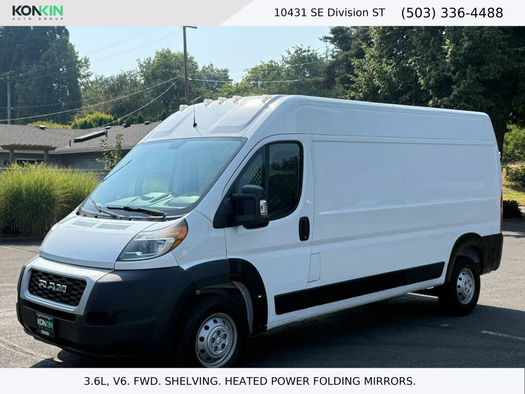 White 2021 RAM ProMaster Van Front-Wheel Drive 6-Speed Automatic