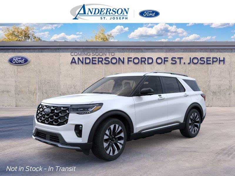 Star White Metallic Tri-Coat 2026 Ford Explorer SUV / Crossover All-Wheel Drive Automatic