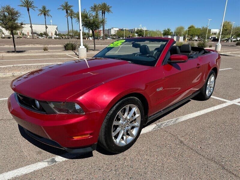 Red (Burgundy) 2011 Ford Mustang Convertible Rear-Wheel Drive Automatic