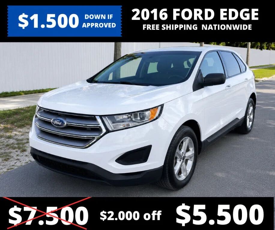 White 2016 Ford Edge SUV / Crossover Front-Wheel Drive 6-Speed Automatic