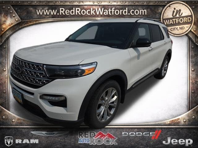 White Metallic 2021 Ford Explorer SUV / Crossover All-Wheel Drive Automatic