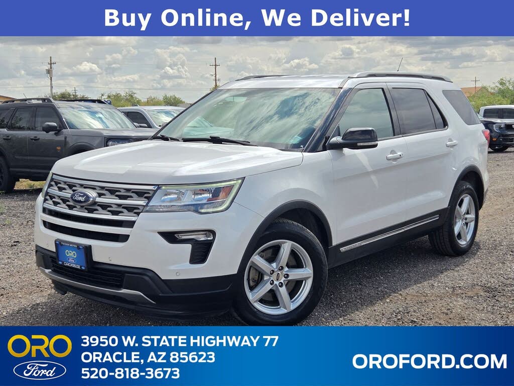 White Platinum Clearcoat Metallic 2018 Ford Explorer SUV / Crossover Front-Wheel Drive 6-Speed Automatic