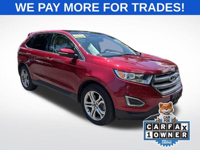 Ruby Red Metallic 2017 Ford Edge SUV / Crossover All-Wheel Drive 6-Speed Automatic