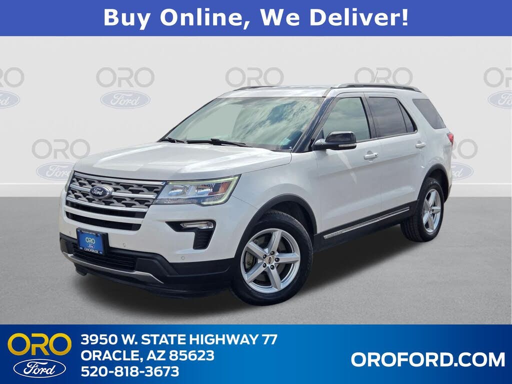 White Platinum Clearcoat Metallic 2018 Ford Explorer SUV / Crossover Front-Wheel Drive 6-Speed Automatic