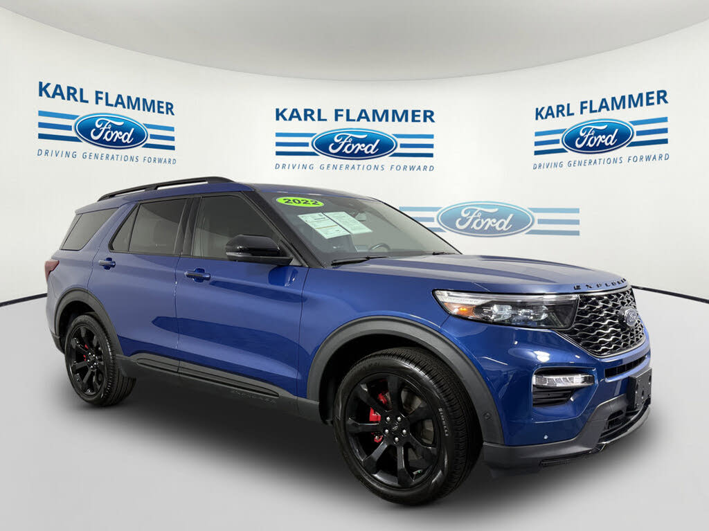 Blue 2022 Ford Explorer SUV / Crossover All-Wheel Drive Automatic