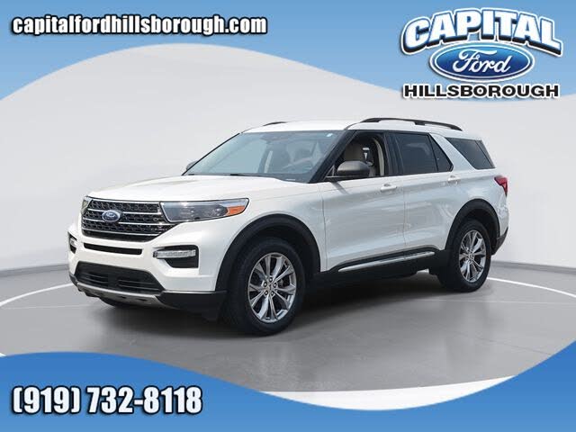 Star White Metallic Tri-Coat 2020 Ford Explorer SUV / Crossover All-Wheel Drive Automatic
