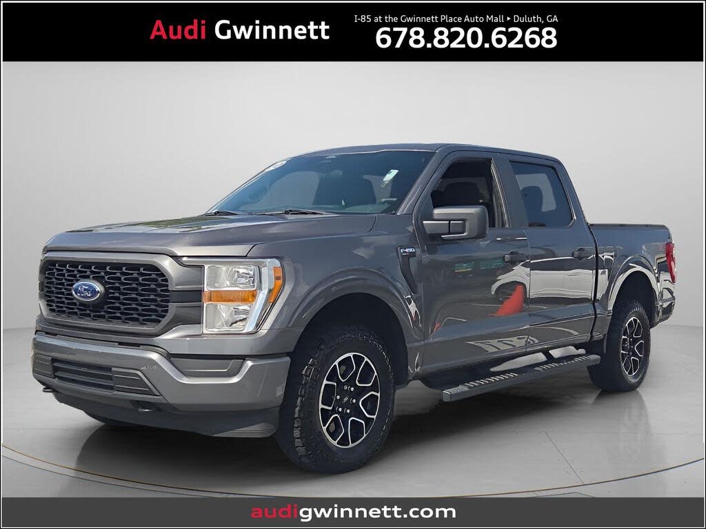 Gray Metallic 2022 Ford F-150 Pickup Truck Four-Wheel Drive Automatic