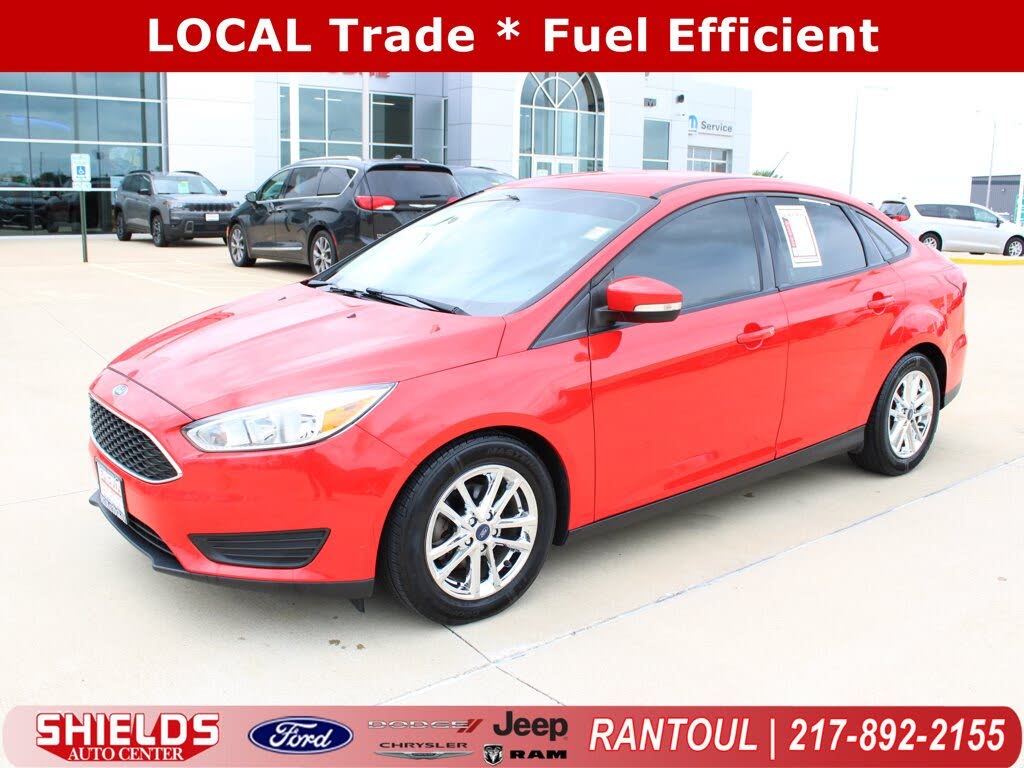 Red 2016 Ford Focus Sedan Front-Wheel Drive Automatic