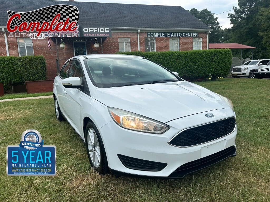 White 2015 Ford Focus Sedan Front-Wheel Drive 6-Speed Automatic