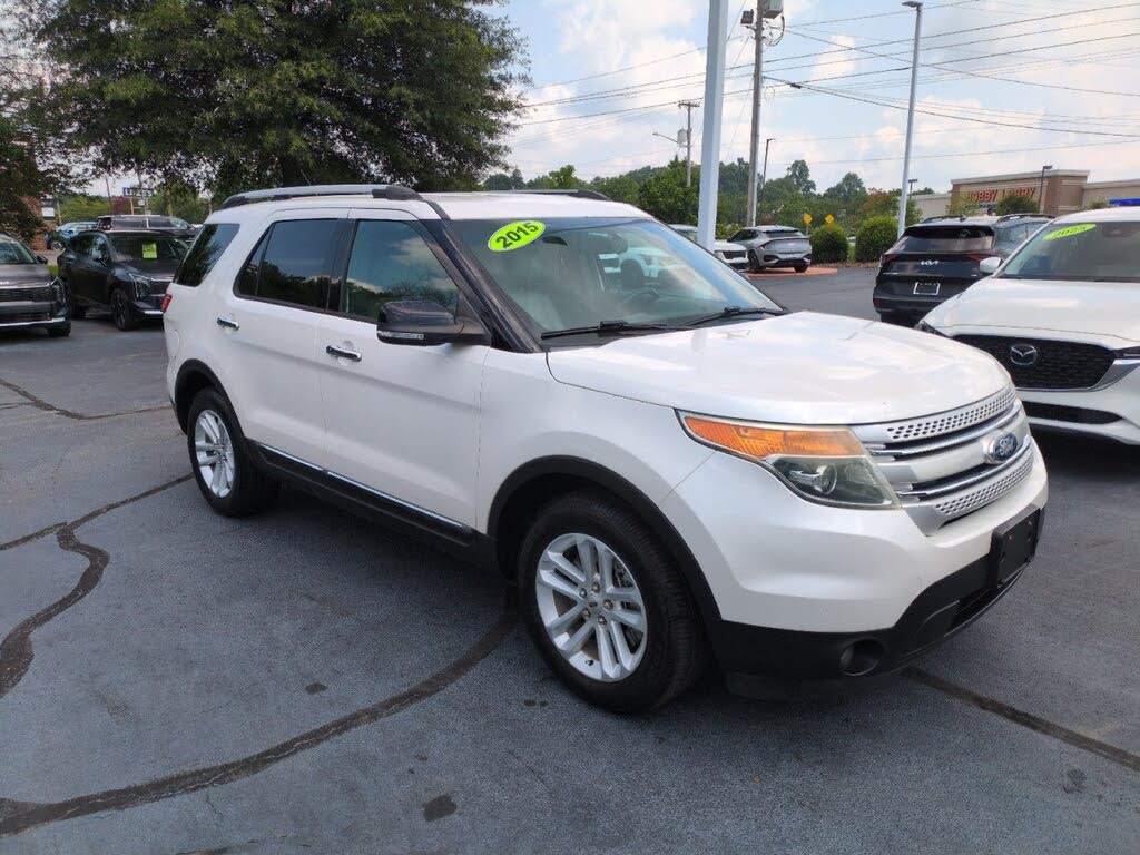 White Platinum Metal 2015 Ford Explorer SUV / Crossover Front-Wheel Drive Automatic