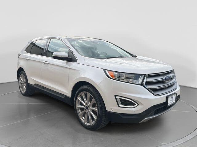 White Platinum Clearcoat Metallic 2018 Ford Edge SUV / Crossover All-Wheel Drive 6-Speed Automatic