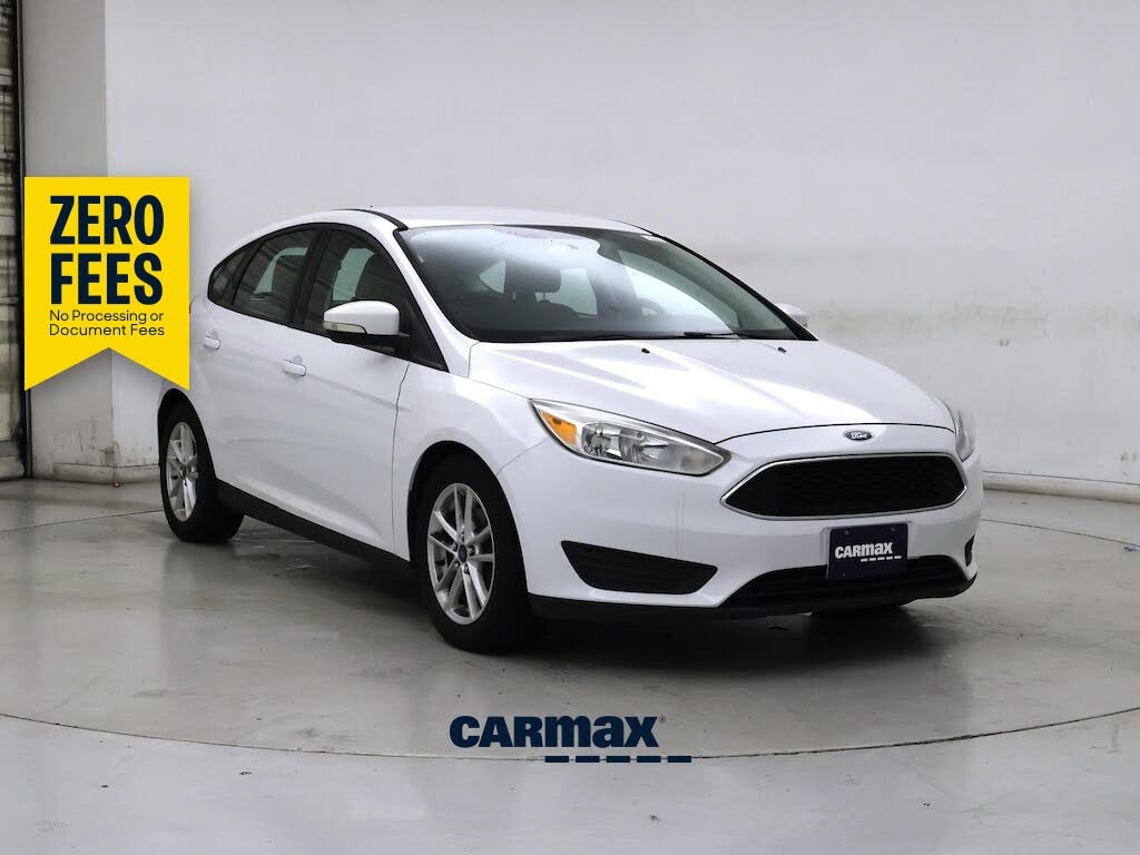 White 2015 Ford Focus Hatchback Front-Wheel Drive Automatic