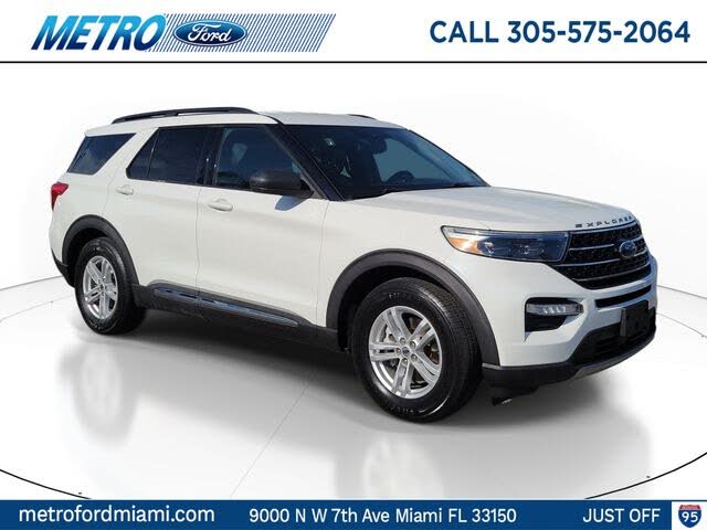 White Metallic 2020 Ford Explorer SUV / Crossover Rear-Wheel Drive Automatic