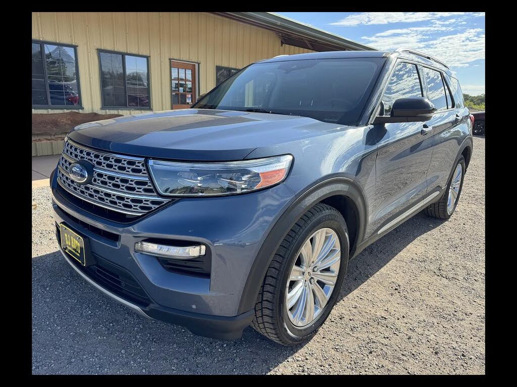 Blue 2021 Ford Explorer SUV / Crossover Rear-Wheel Drive Automatic