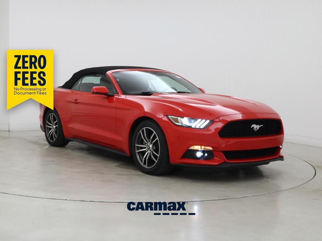Red 2017 Ford Mustang Convertible Rear-Wheel Drive Automatic