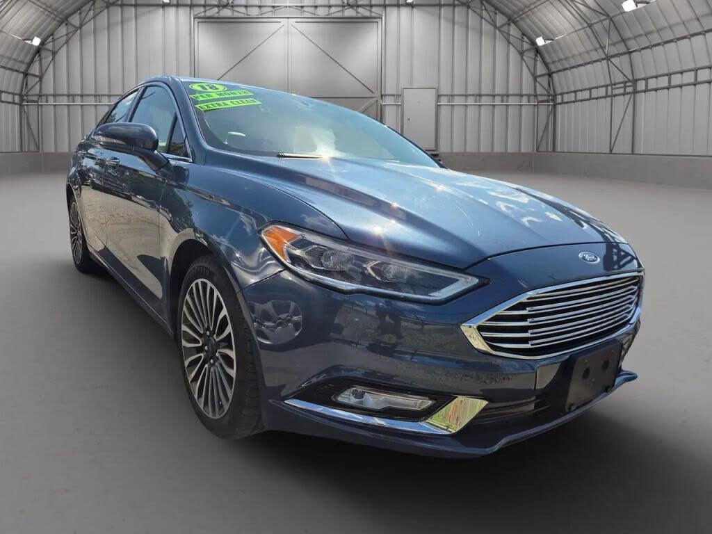 Blue 2018 Ford Fusion Sedan All-Wheel Drive 6-Speed Automatic