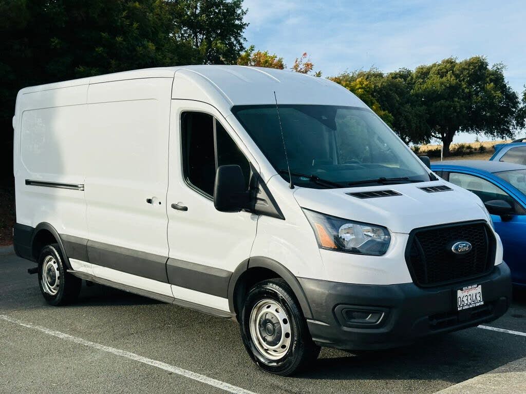 White 2021 Ford Transit Cargo Van Rear-Wheel Drive 