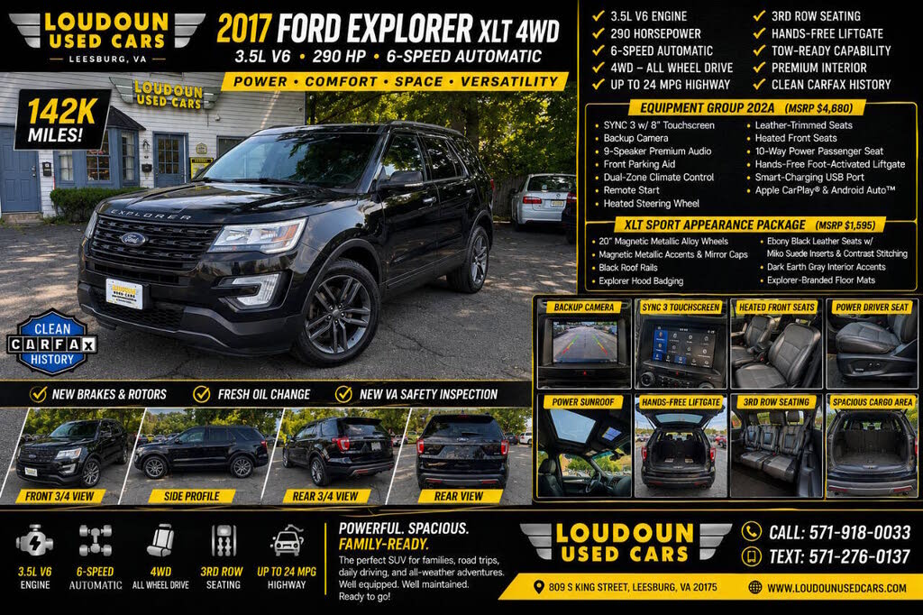  2017 Ford Explorer XLT AWD   