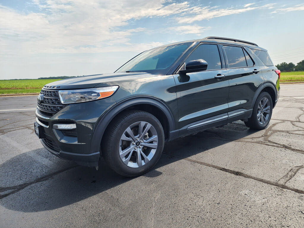 Forged Green Metallic 2022 Ford Explorer SUV / Crossover All-Wheel Drive Automatic