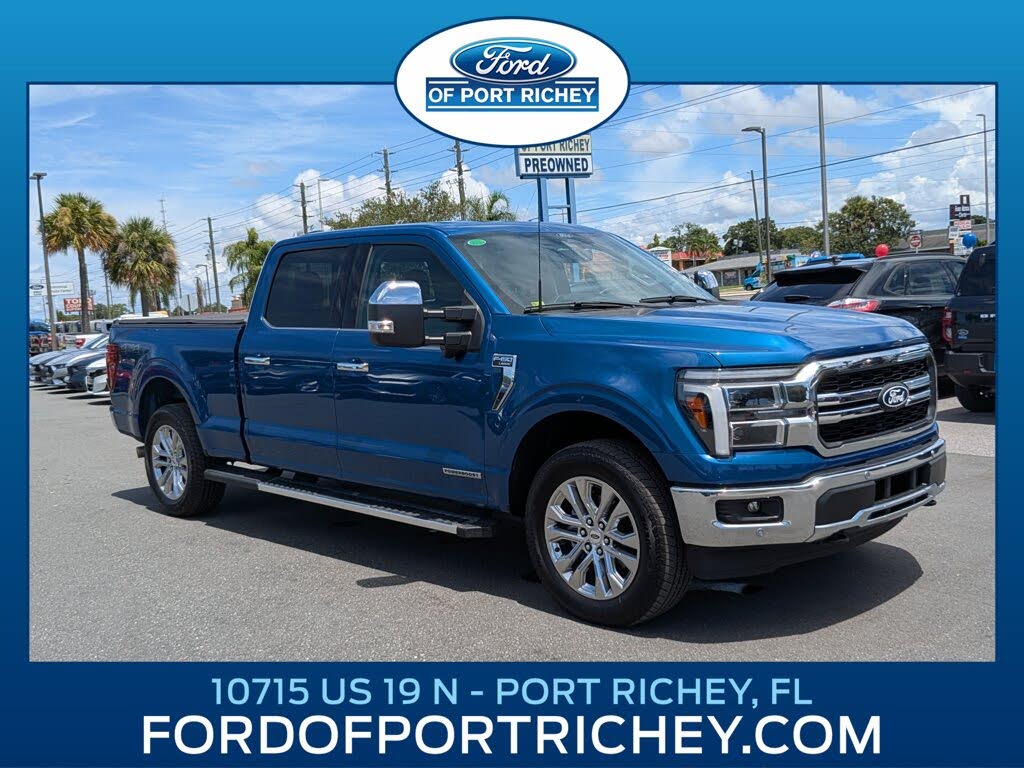 Blue 2025 Ford F-150 Pickup Truck Four-Wheel Drive Automatic