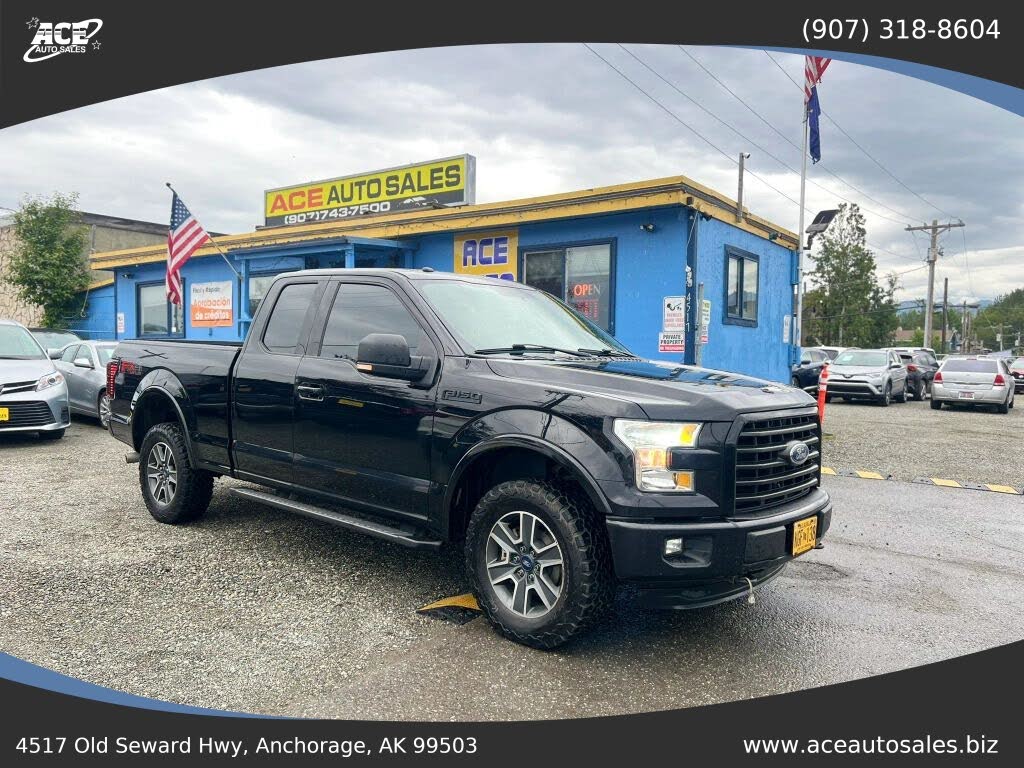 Black 2016 Ford F-150 Pickup Truck Four-Wheel Drive 6-Speed Automatic