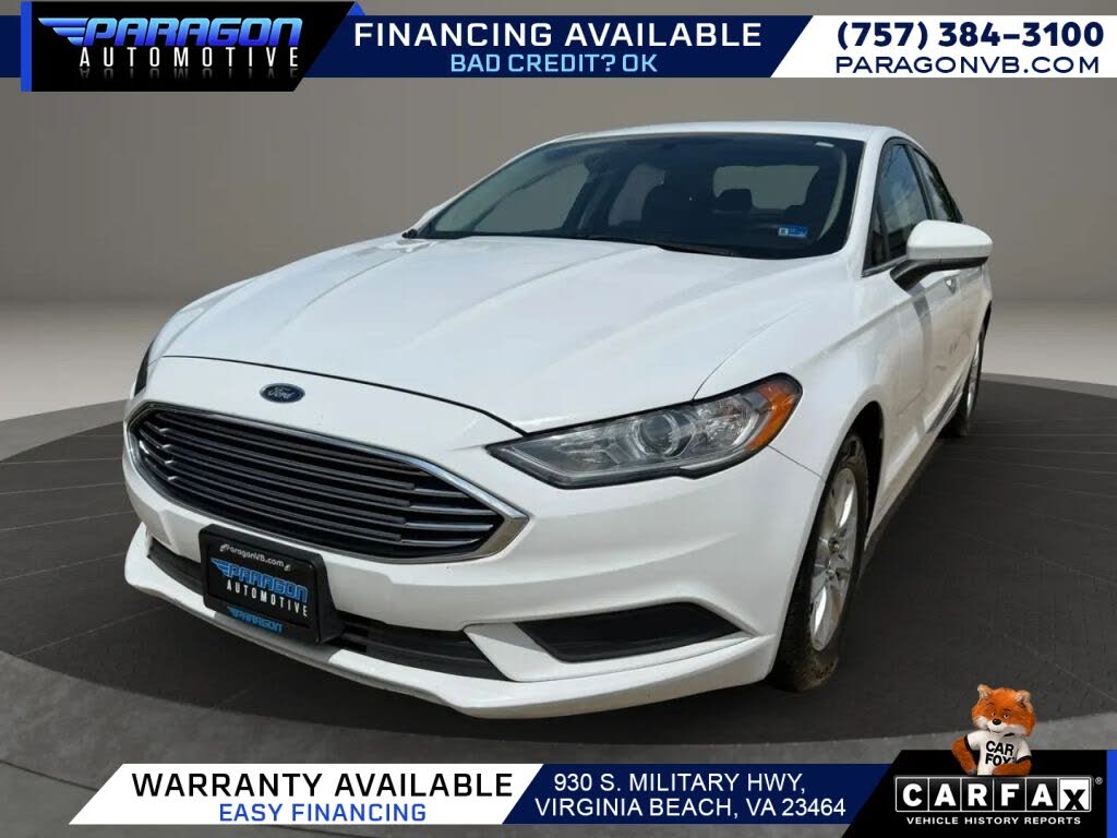 White 2018 Ford Fusion Sedan Front-Wheel Drive 6-Speed Automatic
