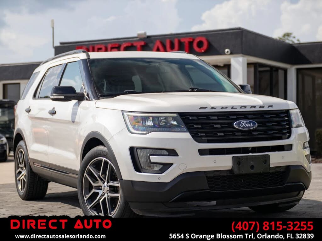 White Platinum Metallic Tri-Coat 2017 Ford Explorer SUV / Crossover All-Wheel Drive Automatic