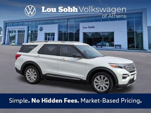 White Metallic 2020 Ford Explorer SUV / Crossover Rear-Wheel Drive Automatic