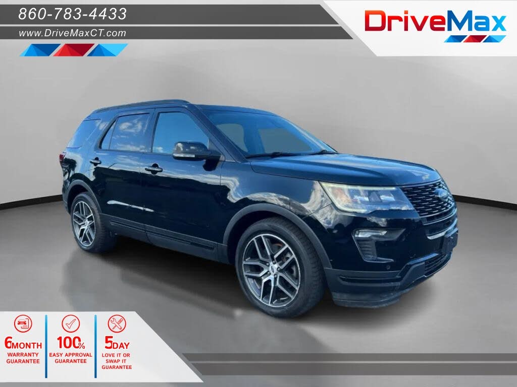 Black 2018 Ford Explorer SUV / Crossover All-Wheel Drive 6-Speed Automatic
