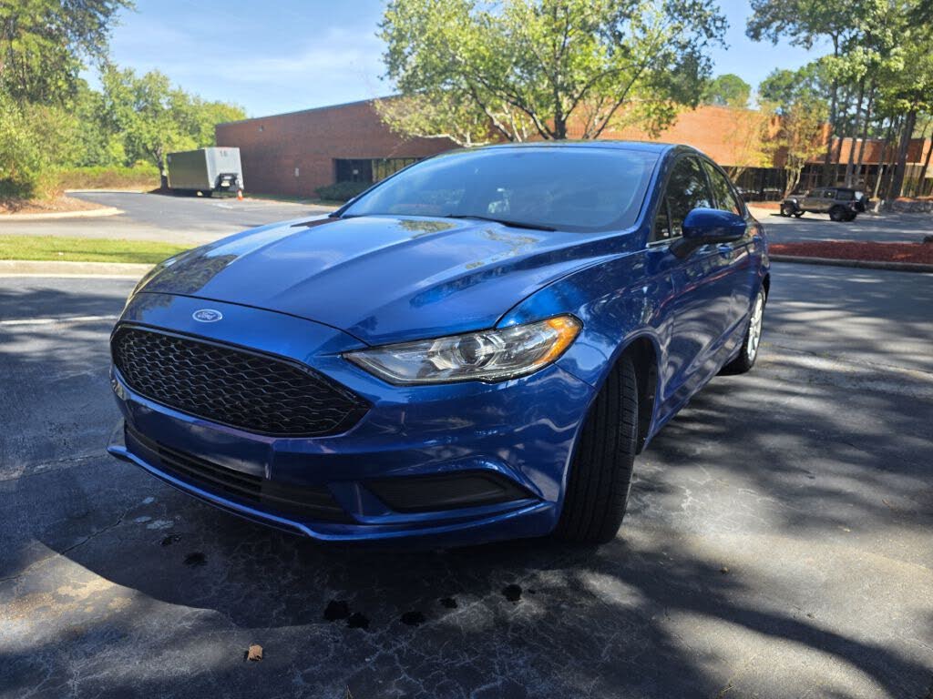 Blue 2017 Ford Fusion Sedan Front-Wheel Drive Automatic