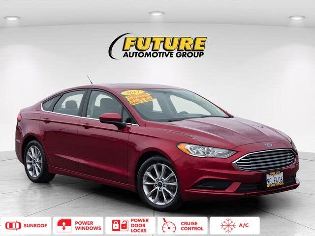 Ruby Red Metallic 2017 Ford Fusion Sedan Front-Wheel Drive 6-Speed Automatic