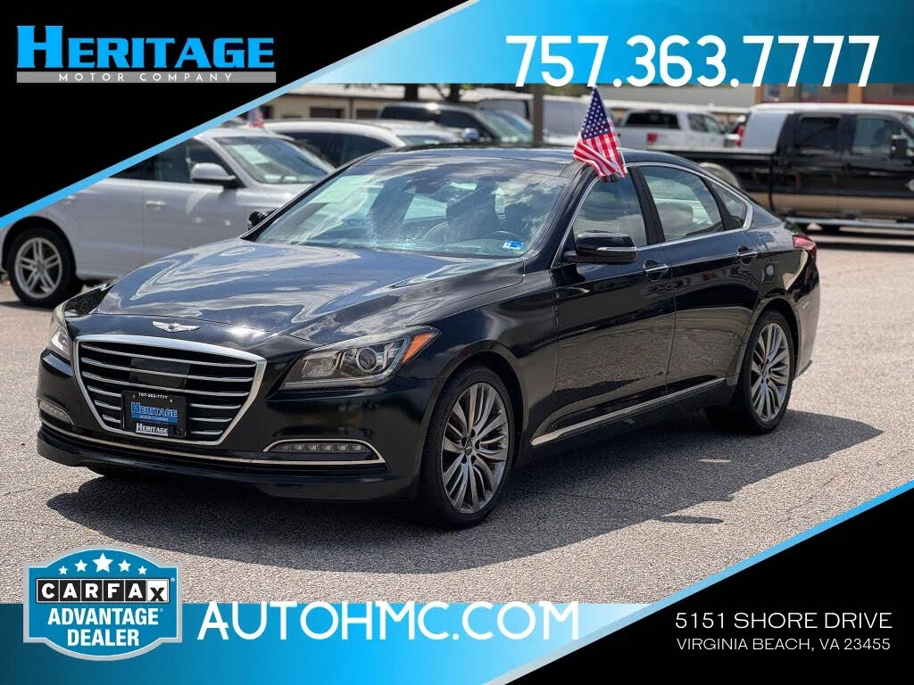 Black 2017 Genesis G80 Sedan Rear-Wheel Drive 8-Speed Automatic
